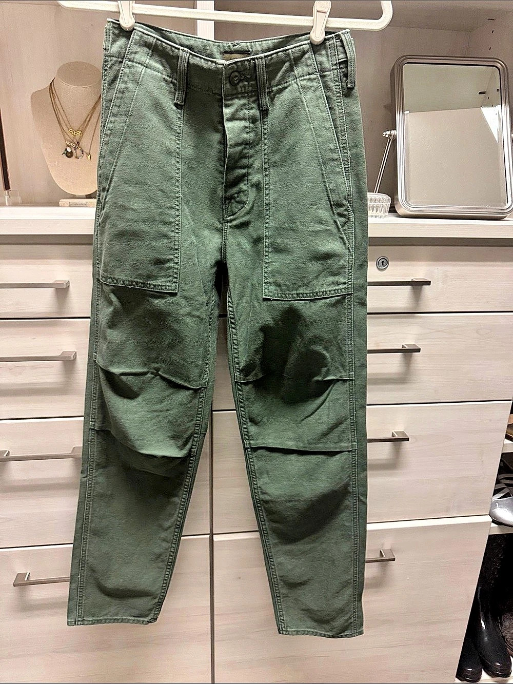 MOTHER The Ammo Hover Utility Pants in Green Size 24 NWT